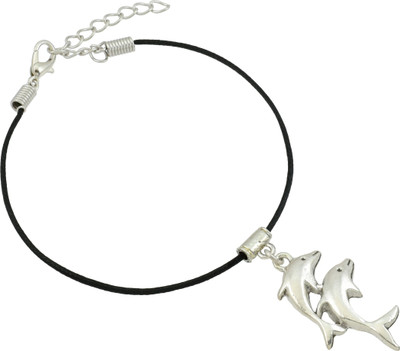 HIGH TRENDZ Stylish Black Thread Anklet With Charm Cotton Dori Anklet