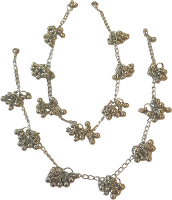 AnEk Good Alloy Anklet(Pack of 2)