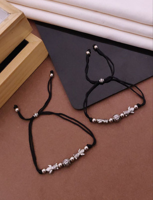 SHIVAY FASHION HUB KHODALKRUPA JEWELLERY NEW SILVER PLATED ANKLET Alloy Anklet(Pack of 2)
