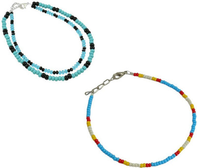 18 Fashion Street Alloy Anklet(Pack of 2)
