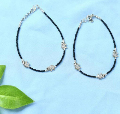AGASTYA CREATIONS Pair of 2 Elephant Anklets Alloy Anklet(Pack of 2)