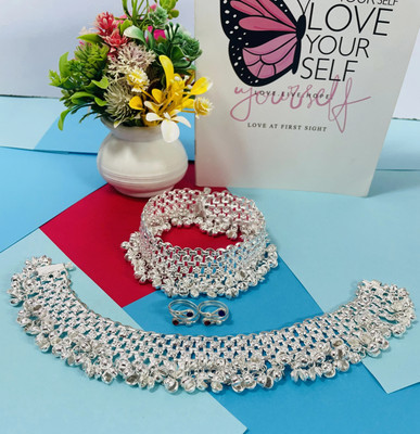 AamNa Enterprises Alloy Silver Silver Jewellery Set(Pack of 4)