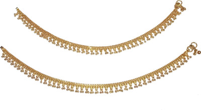 Adhira's Festive Special New Golden Payals/Anklets by Adhira's Alloy Anklet
