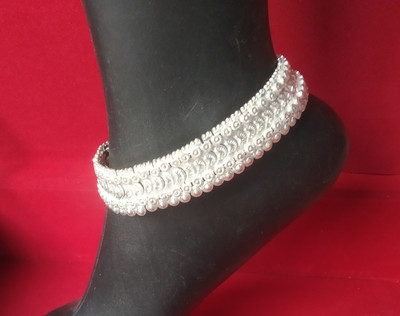Minkiya Gota chandi heavy nut payal Alloy Anklet