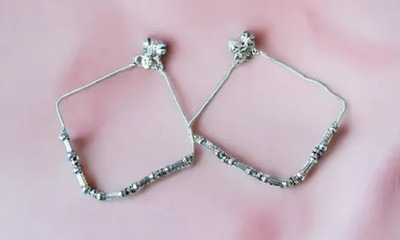 SONU SELECT Indian Traditional White Metal Anklets Payal Designer Fancy Collection Alloy Anklet