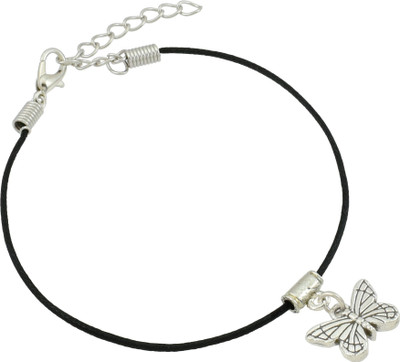 HIGH TRENDZ Stylish Black Thread Anklet With Charm Cotton Dori Anklet