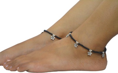 Anant Fashion Pair of 2 Floral and Payal Alloy Anklet(Pack of 2)