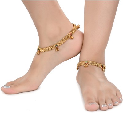 WOMENSKY Alloy Anklet(Pack of 2)