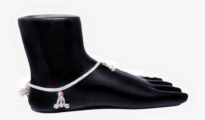Qrown Indian Traditional Fancy payal,pajeb,paijaan,anklet Copper Anklet(Pack of 2)