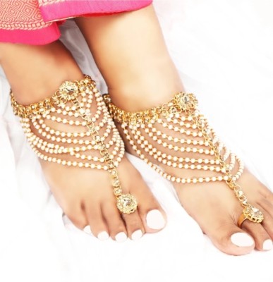 Vaishnavi collection anklet payal Alloy Toe Anklet(Pack of 2)