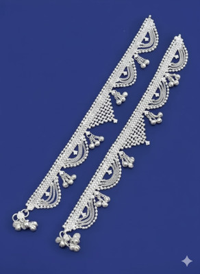 N.K.S Tajmahal Jhalar Anklet Gota Chandi Payal (Pack of 2) Alloy Anklet