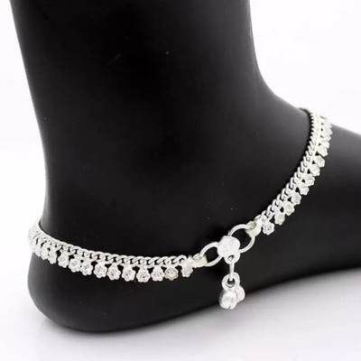 Payal Jewels Silver Anklet(Pack of 2)