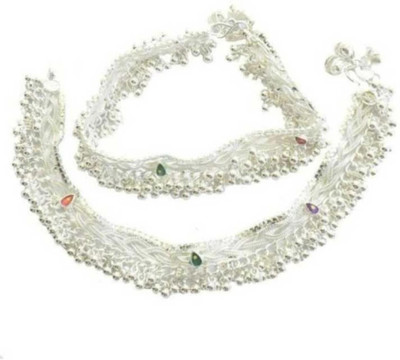 AANYACRYSTAL Chaina choti anklets kids ..0 to 6 years baby girl Alloy Anklet(Pack of 2)
