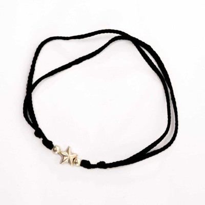 Twinklyn 925 Sterling Silver Nazariya Back Thread Anklet for Girls and Women (1 Piece) Sterling Silver Anklet
