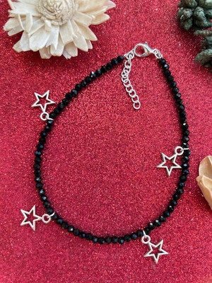 MS ENTERPRISE evil eye anklet black Brass Anklet