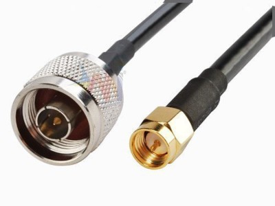 graspadeal SMA Male to N Type Male Extension Coaxial RG58 5 Mtr. Black/White Cable for Yagi Antenna Amplifier