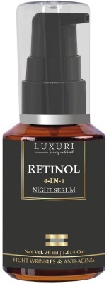 LUXURI Retinol 4-in-1Face Serum, Anti Aging Serum | Night Face Serum, Reduce Wrinkles(30 ml)