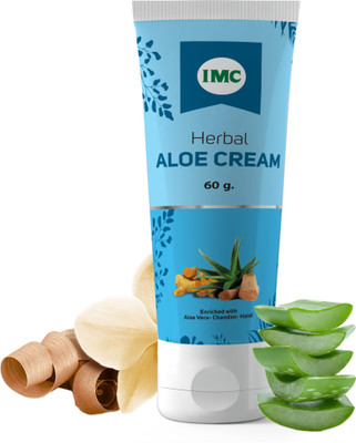 IMC Herbal Aloe Cream | Healthy, Fair, Soft Skin; Reduces Dark Circles & Unevenness(60 g)