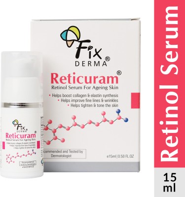 Fixderma Reticuram Face Serum for Fine Lines & Wrinkles, Anti Aging Serum, Boost Collagen(15 ml)