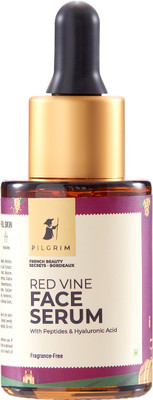 Pilgrim Red Vine Face Serum with Peptides & Hyaluronic Acid for Anti-Ageing | Men Women(30 ml)