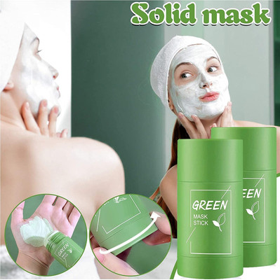 GABBU All Skin Types Stick Green Tea Mask Useful For Men & Women(80 g)