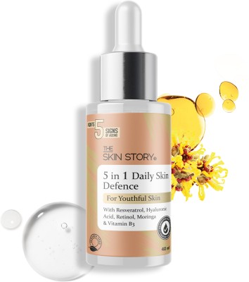 The Skin Story 5 In 1 Daily Skin Defence AntiAgeing Face Serum For Wrinkle Fine Lines,VitaminB3(40 ml)