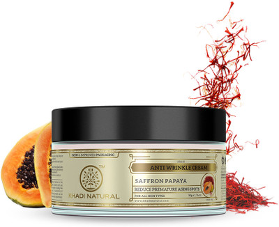KHADI NATURAL Saffron & Papaya Anti Wrinkle Cream(50 g)