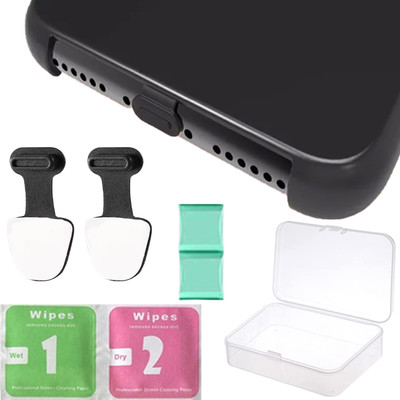 Avedia Mobile Phone Anti Dustproof Adhesive Stickers Protector Accessories (For Type C) USB Black Anti-dust Plug(Mobile, Tablet Pack of 2)