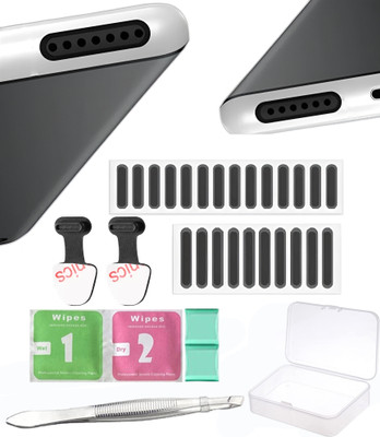 brainle Mobile Phone Adhesive Mesh Speaker Sticker Protector & Type C Accessories USB Black Anti-dust Plug(Mobile, Tablet Pack of 24)
