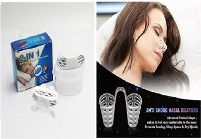 Digital Shoppy Whie 2 in 1 anti snoring device and 1 Pc Health Sleeping Aid Anti-snoring Device(Nose Clip)