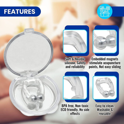 VOIISH Anti-Snoring Device Nose Clip Comfortable for Men and Women Anti-snoring Device(Nose Clip)