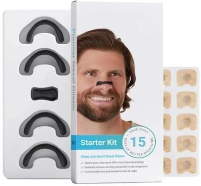 house of common Breathing Nasal Strip Starter Kit (15 Count, Multi) - Boost Oxygen Anti-snoring Device(Nasal Strip)