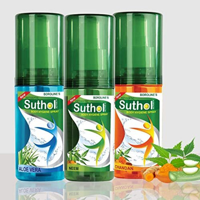 BOROLINE Active Neem , Active Chandan , Aloe Vera 100ml Antiseptic Spray(100.0 ml x Pack of 3)