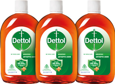 Dettol Disinfectant for First Aid, Surface Cleaning and Personal Hygiene Antiseptic Liquid(750 ml, Pack of 3)
