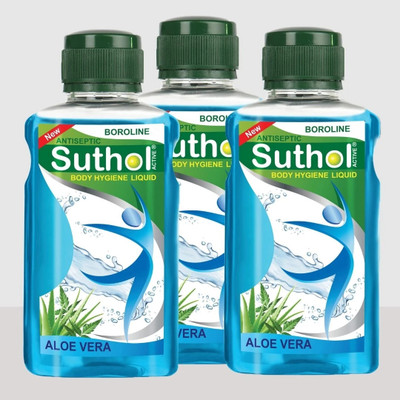 BOROLINE Suthol Active Aloe Vera Liquid 200ML Combo Pack 200 ml X 3 Antiseptic Liquid(200.0 ml x Pack of 3)