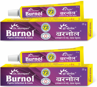 Dr. Morepen Burnol Cream -Antiseptic Gel/Instant Relief (25gm Each) Antiseptic Cream(25.0 ml x Pack of 2)
