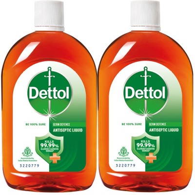 Dettol Disinfectant for First Aid, Surface Cleaning and Personal Hygiene Antiseptic Liquid(500 ml, Pack of 2)