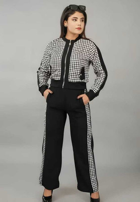 EUPHORIA WARDROBE Top Pant Co-ords Set with Jacket