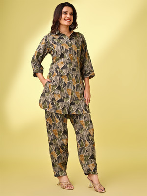 Ecomnewgen Tunic Palazzos Co-ords Set