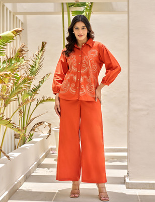 Sutkala Designs Shirt Palazzos Co-ords Set