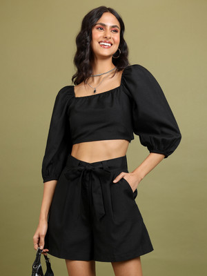 Tokyo Talkies Top Regular Shorts Co-ords Set