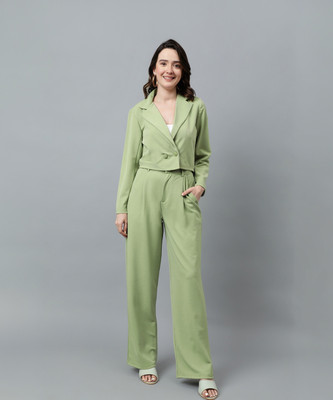KOTTY Top Pant Co-ords Set with Blazer