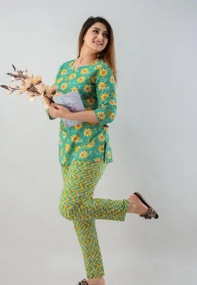 NISHVAENTERPRISE Tunic Pant Co-ords Set