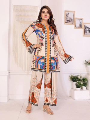 Bhageerath Couture Tshirt Palazzos Co-ords Set