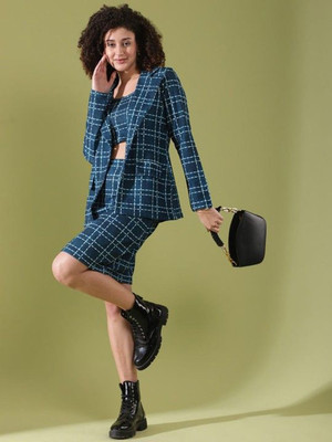 Dressberry Top Skirt Co-ords Set with Blazer