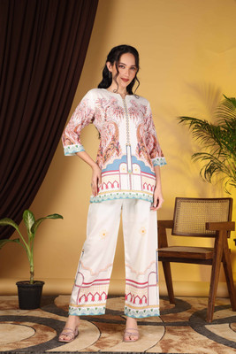 Leranath enterprise Top Palazzos Co-ords Set