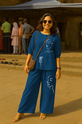 NAIDA Tshirt Palazzos Co-ords Set