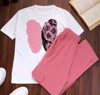 TarrenT HunT Tshirt Pant Co-ords Set with Shrug