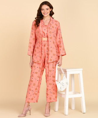 Glossia Top Palazzos Co-ords Set with Blazer