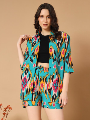 OTABU Shirt Regular Shorts Co-ords Set with Coat